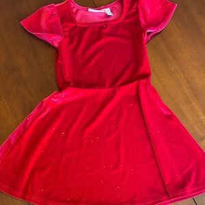 Sparkly Red Velvet Dress